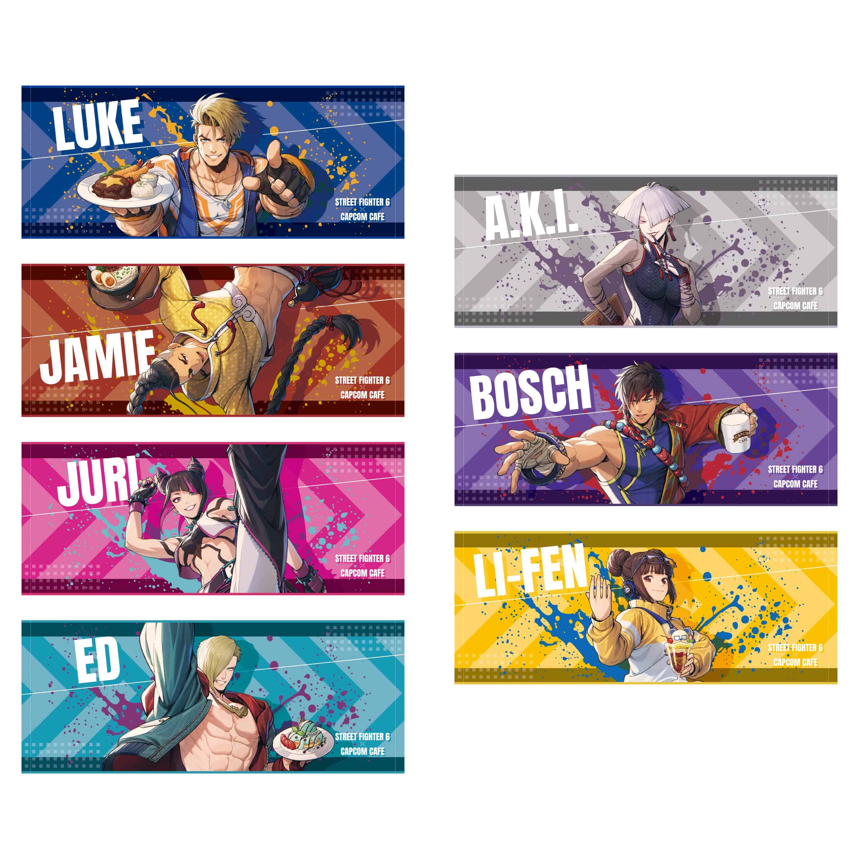 カプコンカフェ×ストリートファイター6 フェイスタオル(全7種)