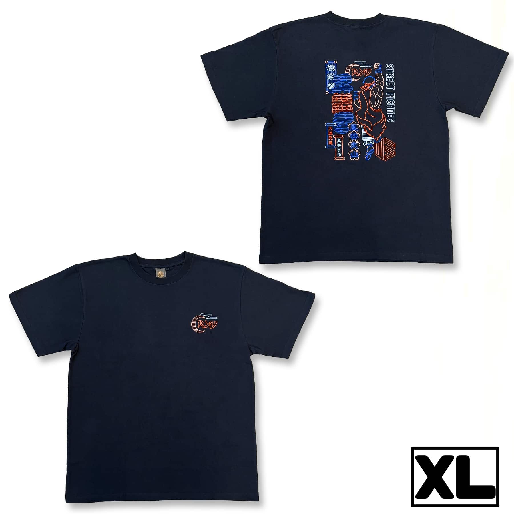 STREET FIGHTER 6 Neon Design 刺繍Tシャツ(リュウ) XL XL　2000016619997