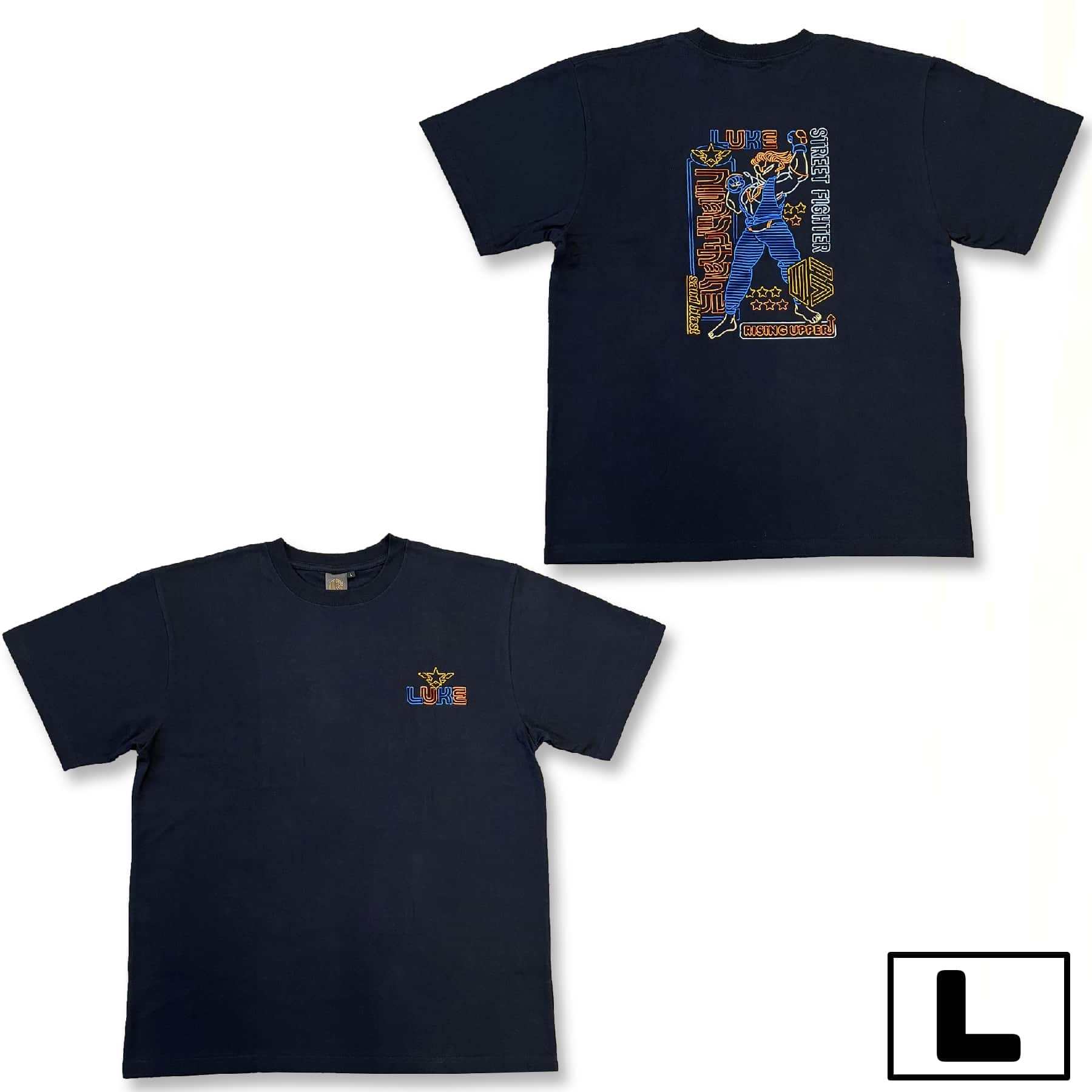 CAPCOM STORE STREET FIGHTER 6 Neon Design 刺繍Tシャツ(ルーク) L L　2000016620016