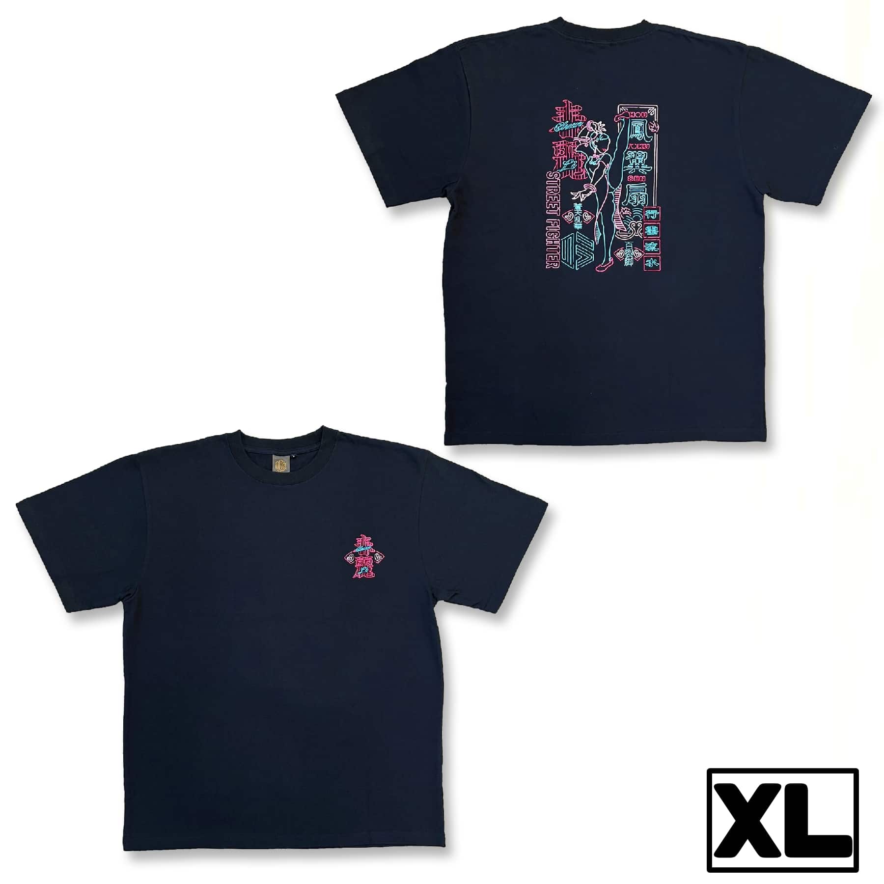 STREET FIGHTER 6 Neon Design 刺繍Tシャツ(春麗) XL XL　2000016620085