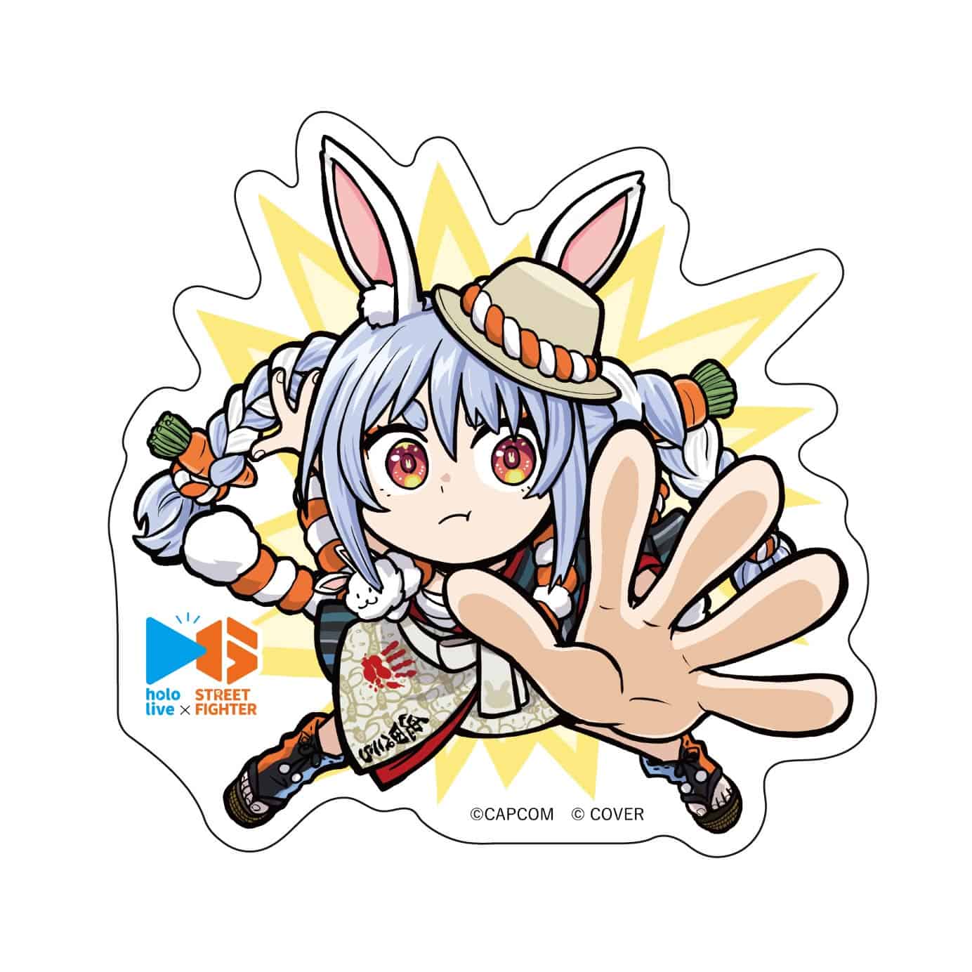 カプコンカフェ ストリートファイター6×ホロライブ第1弾 BIGステッカー(兎田ぺこら) 兎田ぺこら　2000016663006
