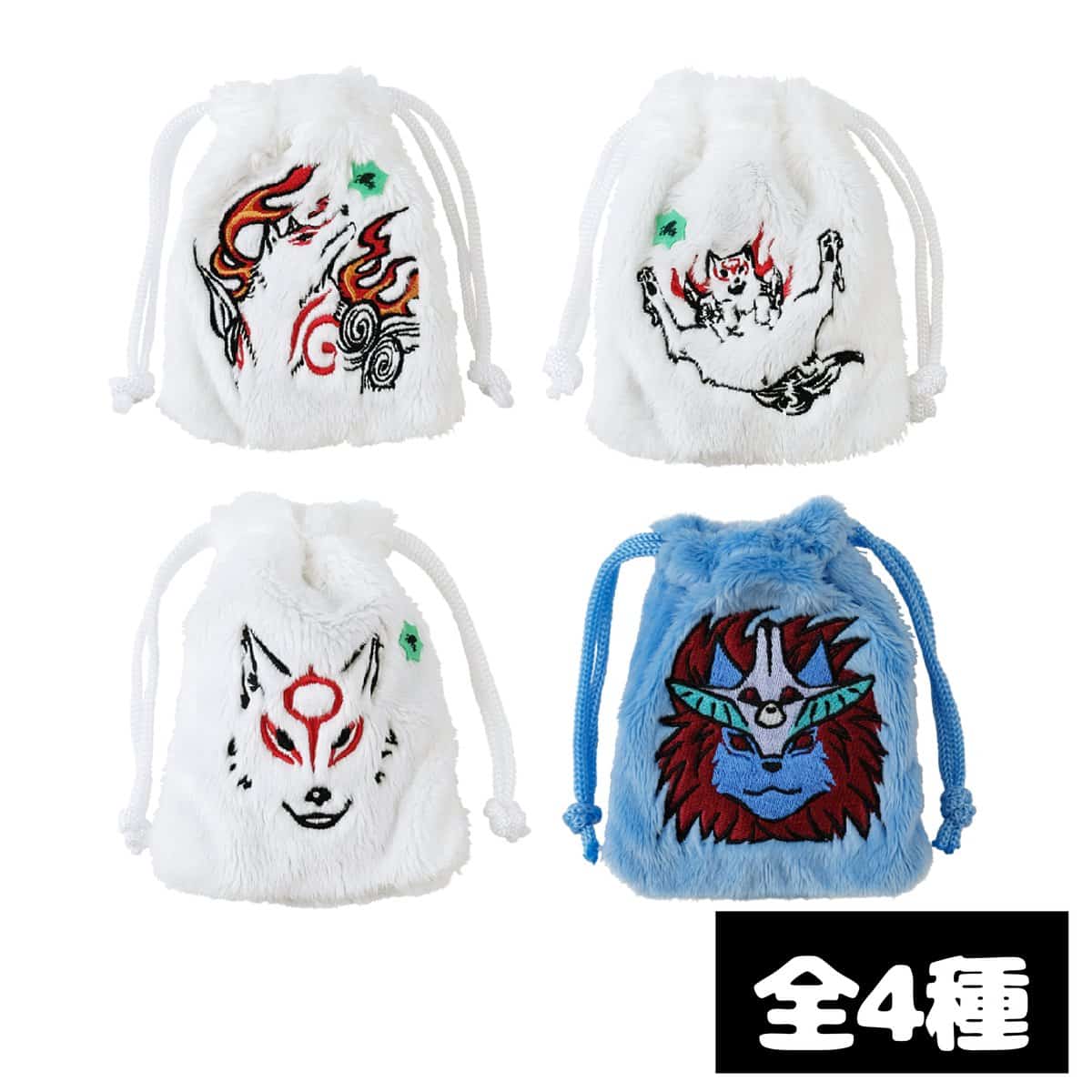 CAPCOM STORE 大神 ふわふわ刺繍巾着 大神 ふわふわ刺繍巾着 2000016693126