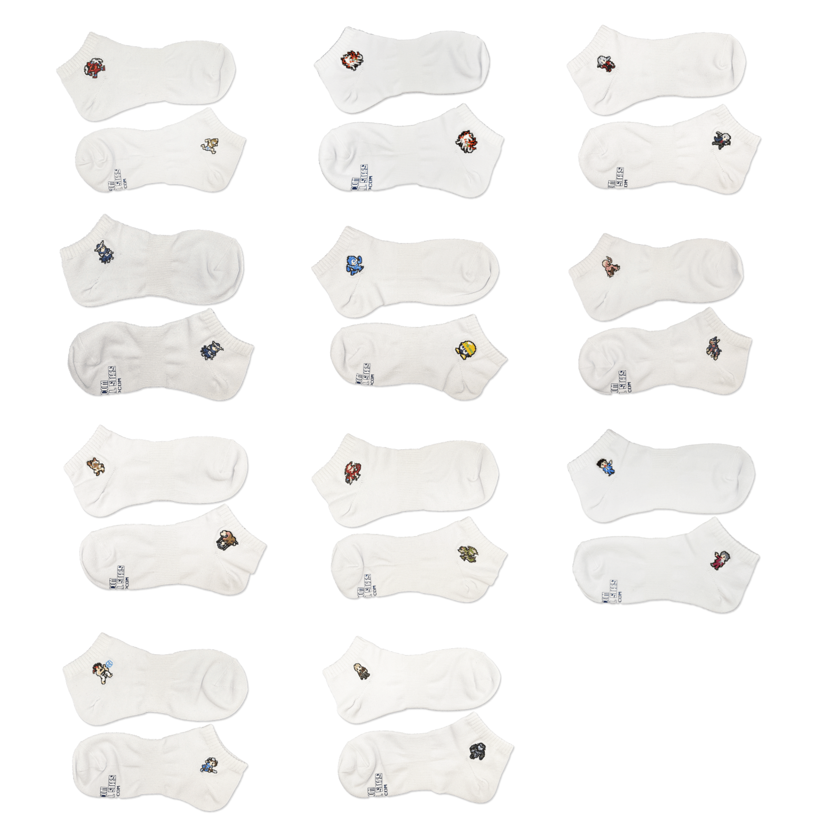 カプコンピクセルオールスターズ -ソックスコレクションwhite