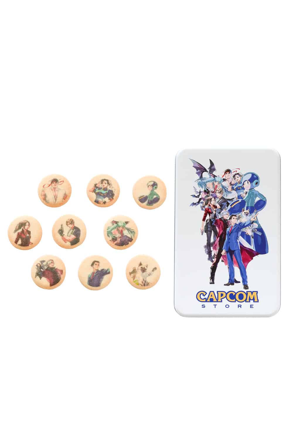 CAPCOM STORE ALL CAPCOM Artworks by 実田千聖 クッキー缶 2000016795110