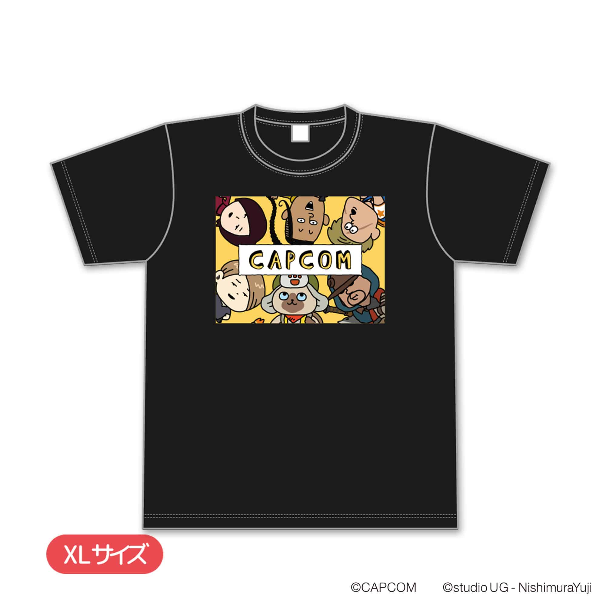 CAPCOM CHARACTERS by にしむらゆうじ Tシャツ XL (イエロー) XL (ｲｴﾛｰ) 2000016788761