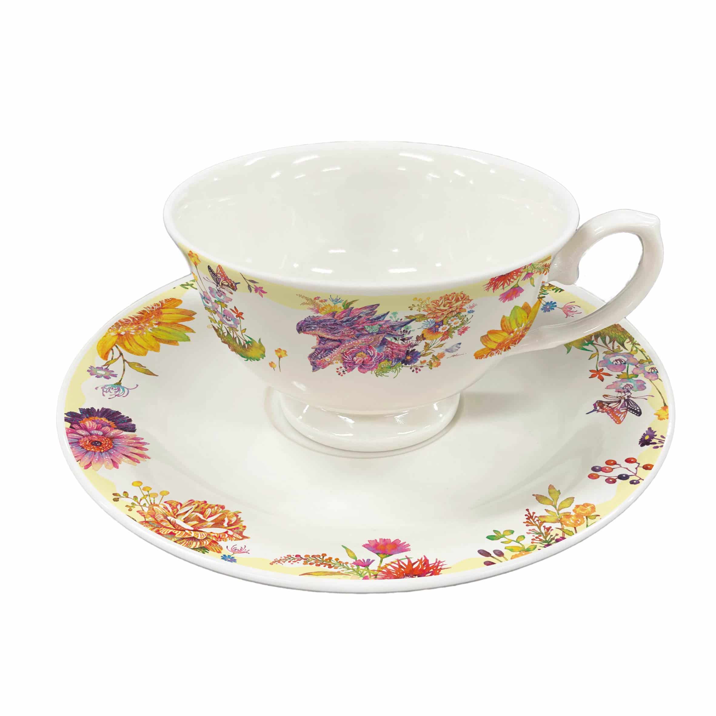 モンスターハンター20th×タケダ ヒロキ カップ&ソーサー(アイルー&リオレウス)