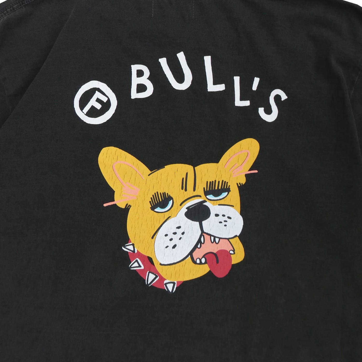 【F BULL’S】 エフブルひびわれロンT - SUMIKURO［10月上旬から順次発送］ SUMIKURO M
