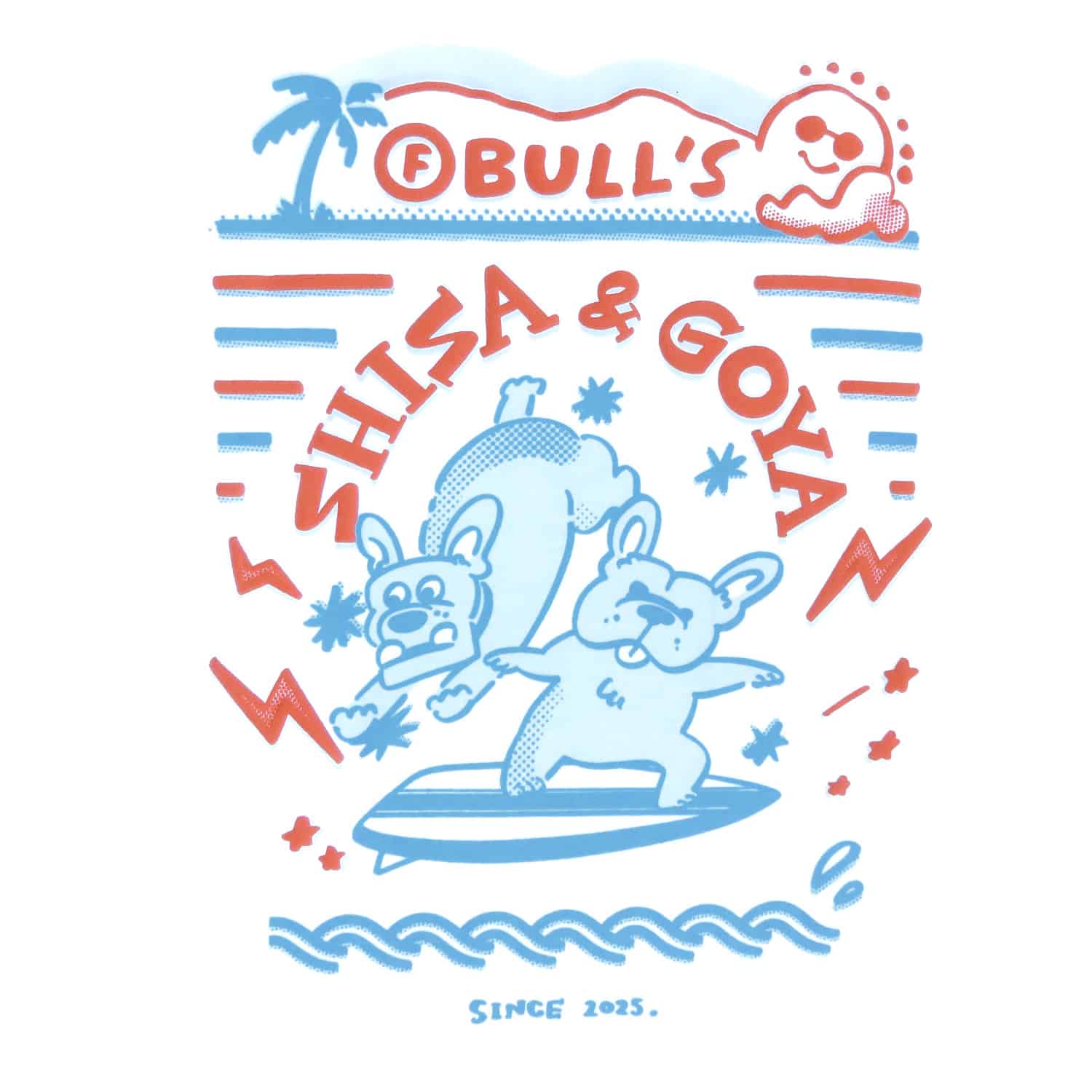 【F BULL’S】 シーゴーサーフィンTシャツ - WHITE［10月上旬から順次発送］ WHITE M