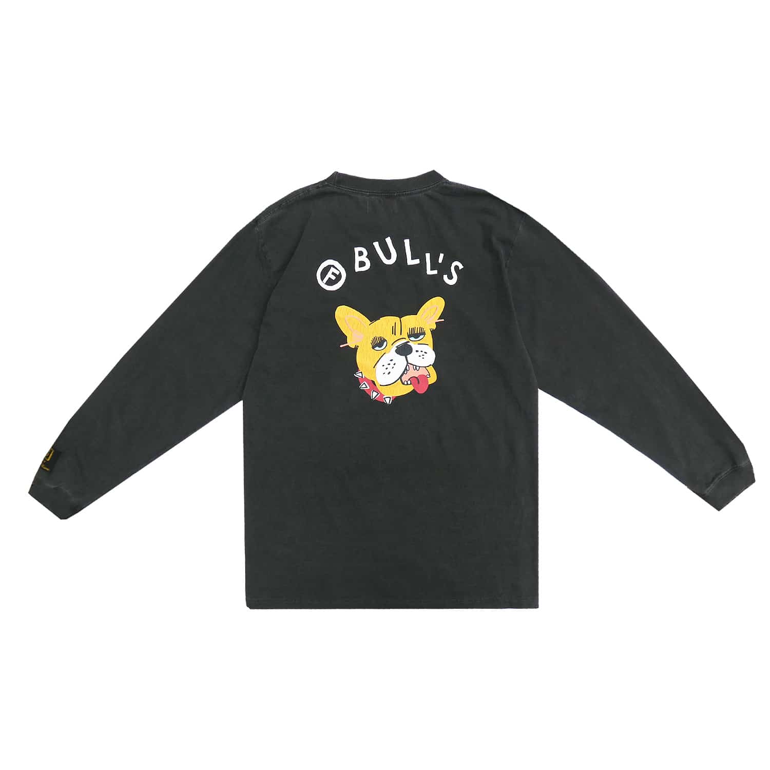【F BULL’S】 エフブルひびわれロンT - SUMIKURO［10月上旬から順次発送］ SUMIKURO M