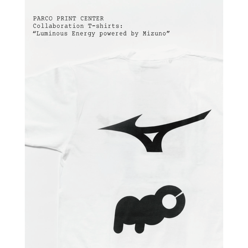 PARCO PRINT CENTER Collaboration T-shirts: “Luminous Energy powered by Mizuno”