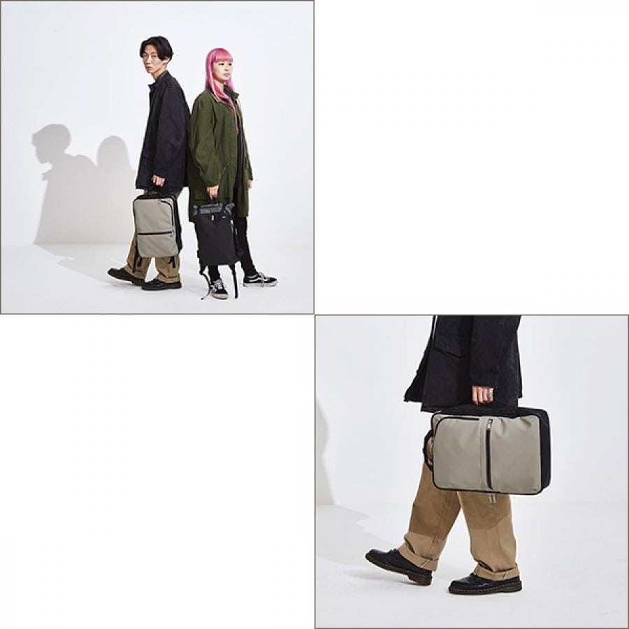 【CIE】 VARIOUS PUコーティング2WAYビジネスリュック L ブラック 021804