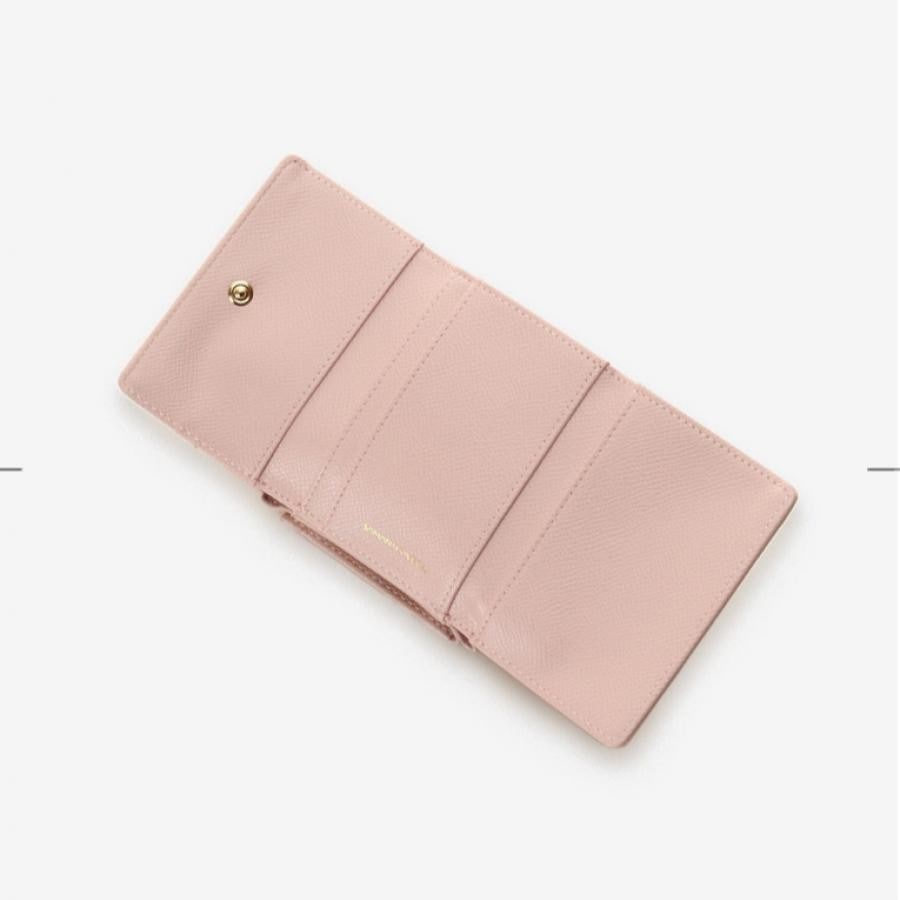 アクセントリボン 折財布 ブラック 0