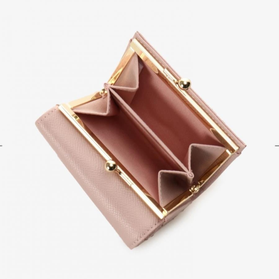 アクセントリボン 折財布 ブラック 0