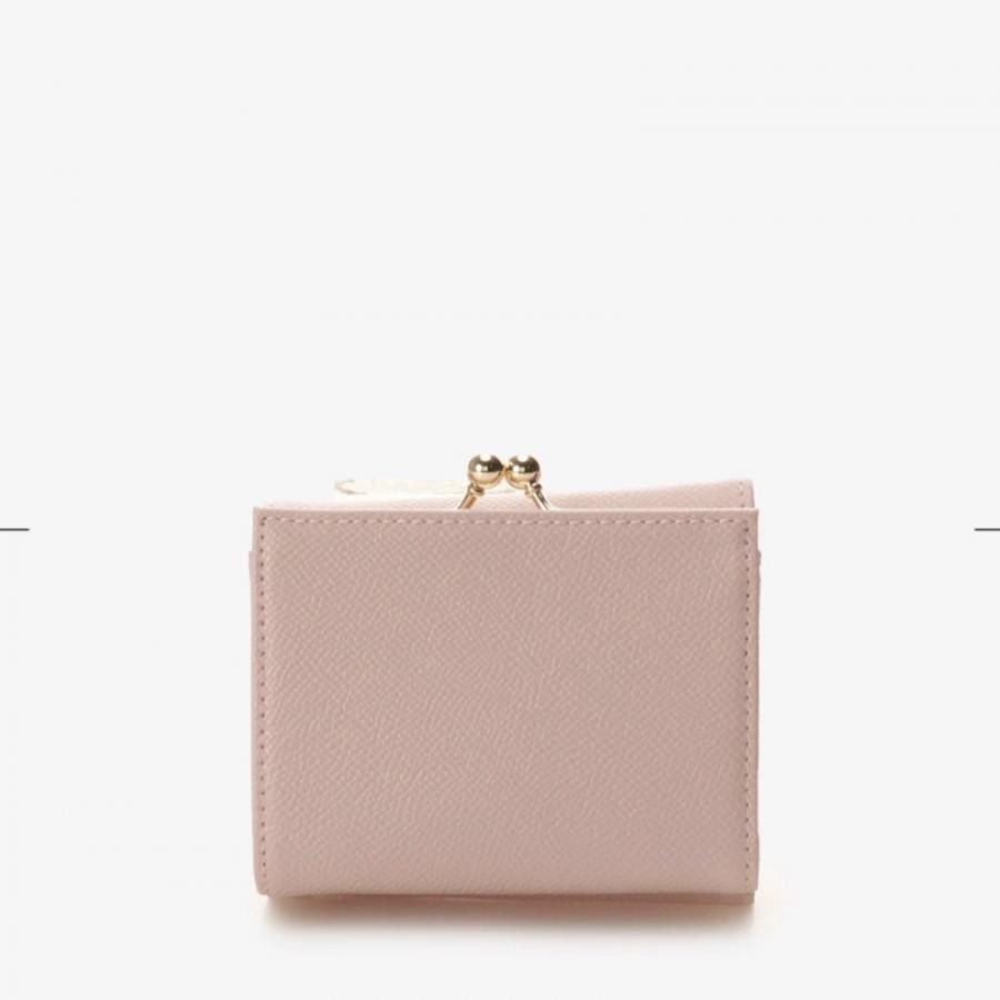 アクセントリボン 折財布 グレー 0