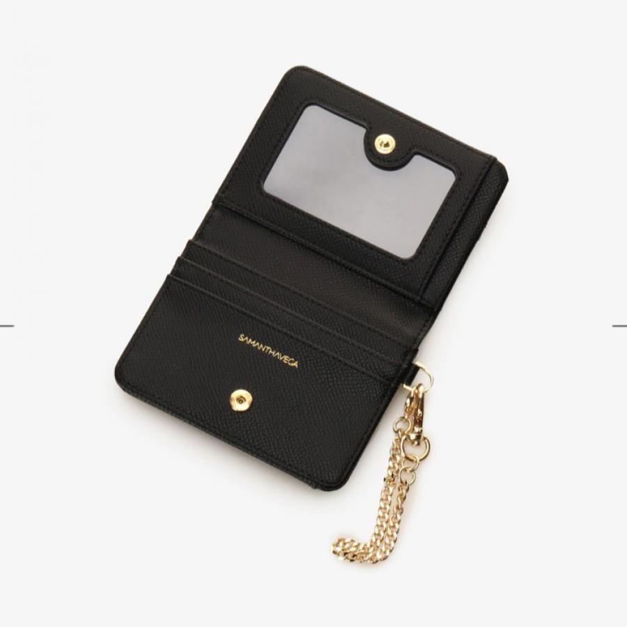 アクセントリボン パスケース ブラック 0