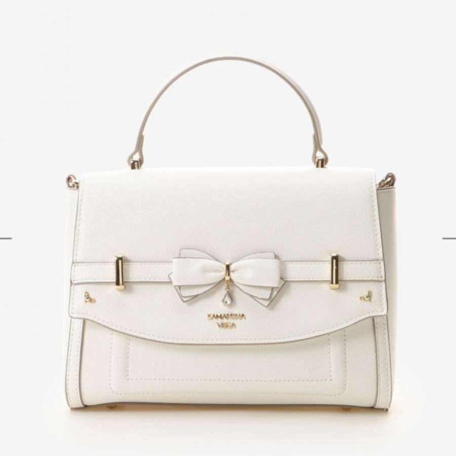 アクセントリボンショルダーバック ブラック 0