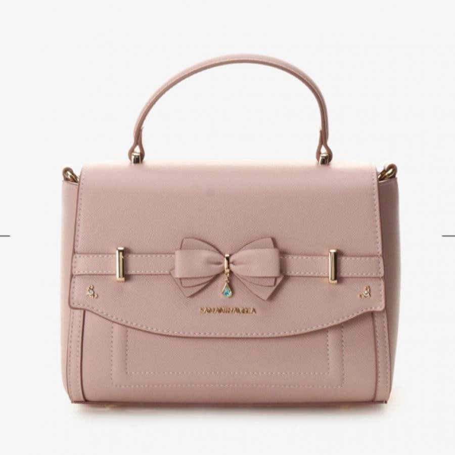 アクセントリボンショルダーバック ブラック 0