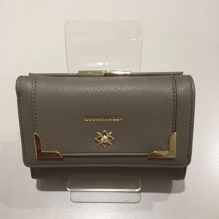 シンプルビジュー折財布 オフホワイト 0