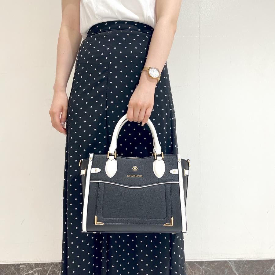 シンプルビジューハンドバッグ ピンクベージュ 0