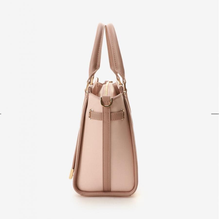 シンプルビジューハンドバッグ オフホワイト 0