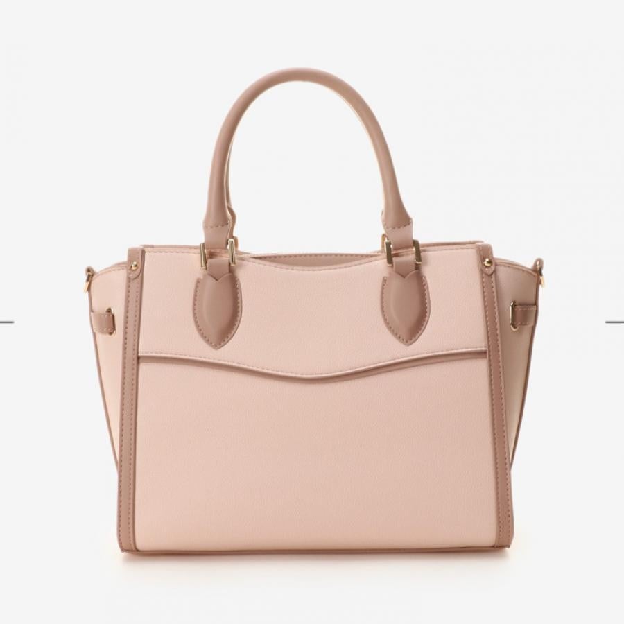 シンプルビジューハンドバッグ オフホワイト 0