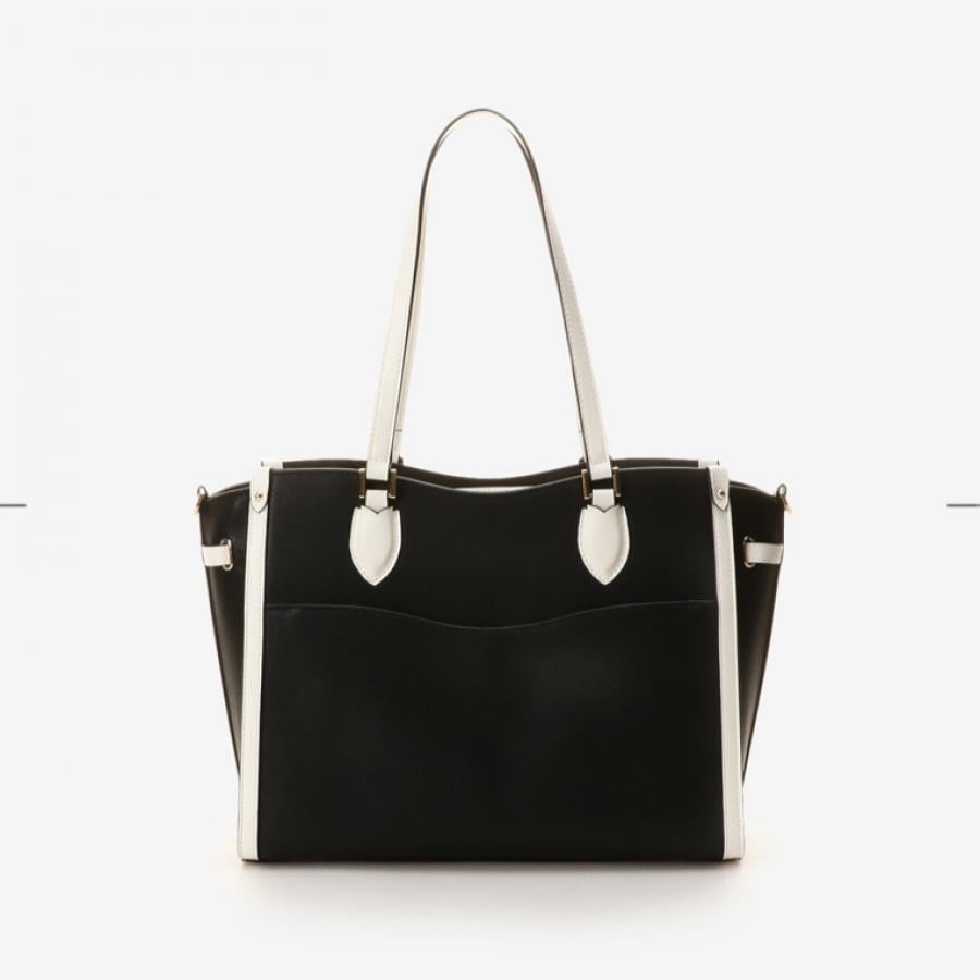 シンプルビジュートートバッグ オフホワイト 0