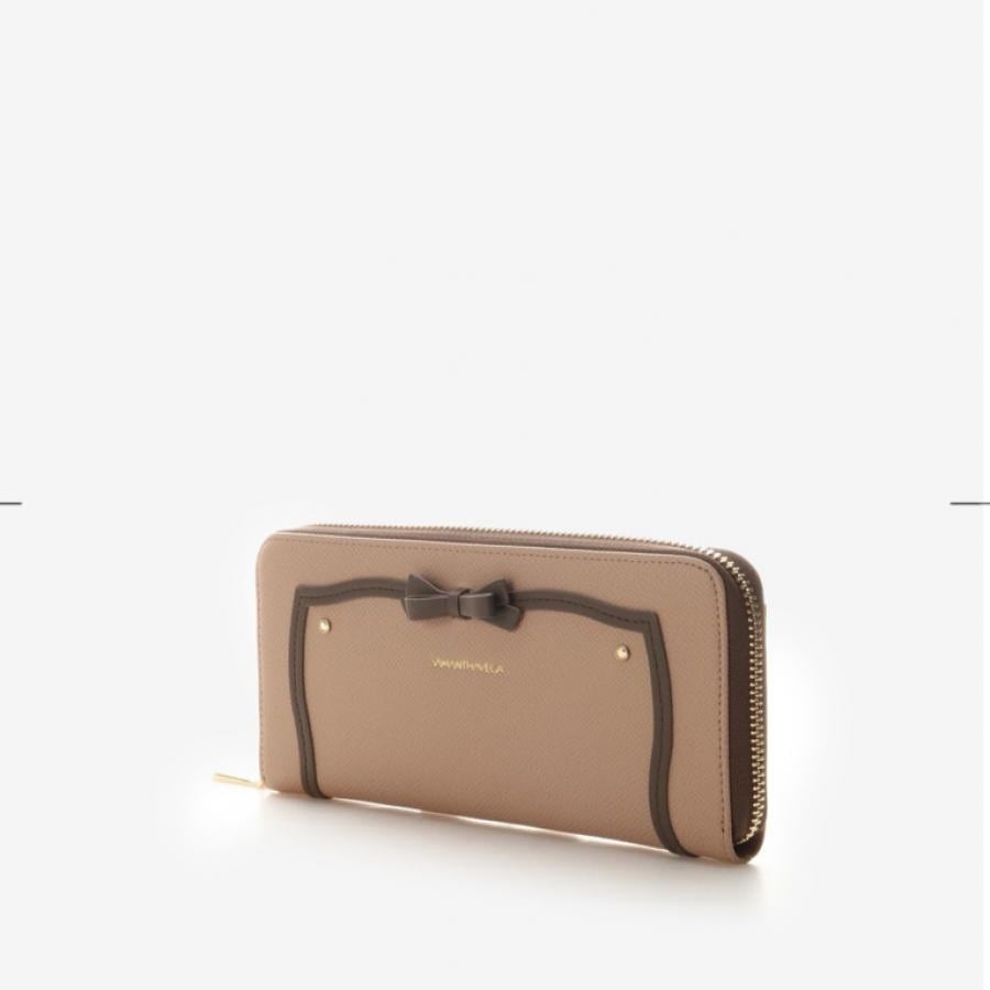 ソリッドリボン長財布 ブラック 0