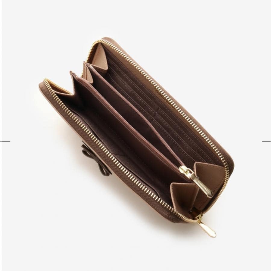 ソリッドリボン長財布 ブラック 0