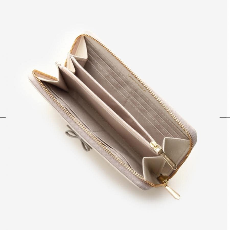 ソリッドリボン長財布 ブラック 0