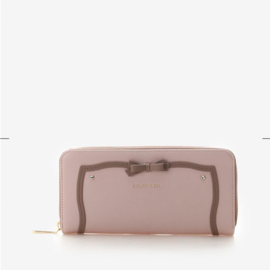 ソリッドリボン長財布 ブラック 0