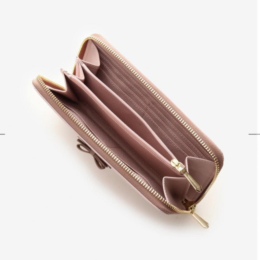 ソリッドリボン長財布 ブラック 0