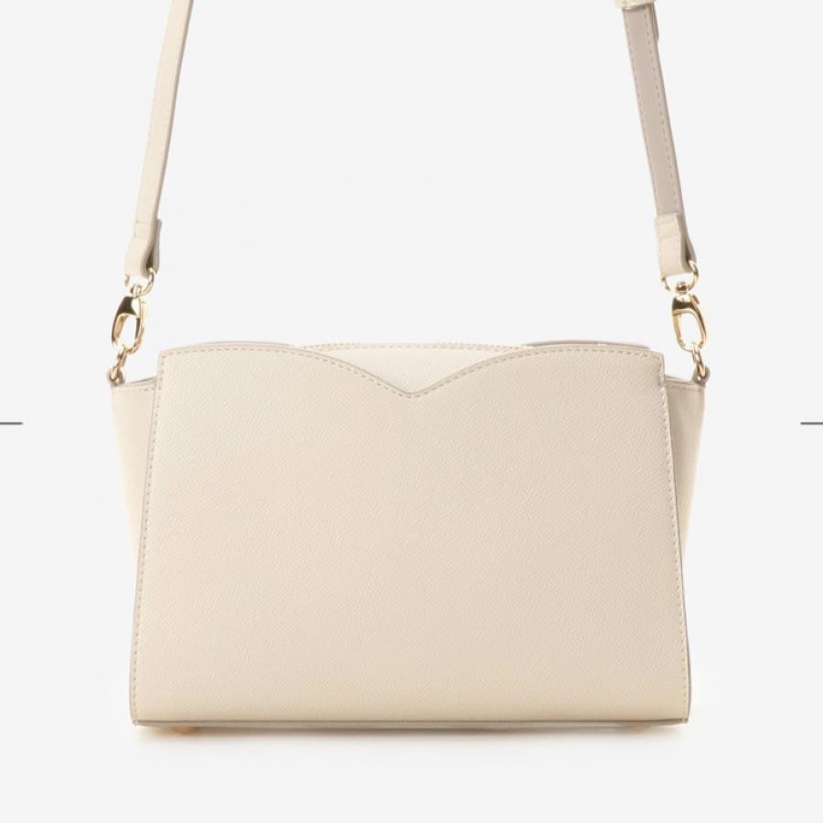 ソリッドリボンショルダーバッグ ピンクベージュ 0