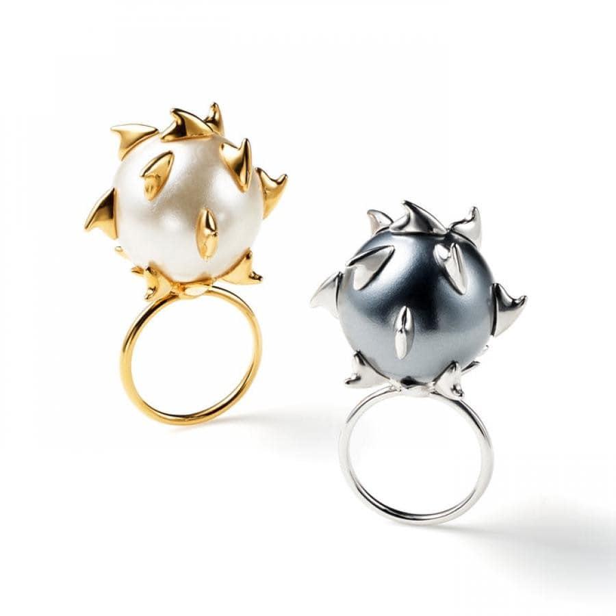 WICKED THORN リング GOLDFINISH/WHITE 15号