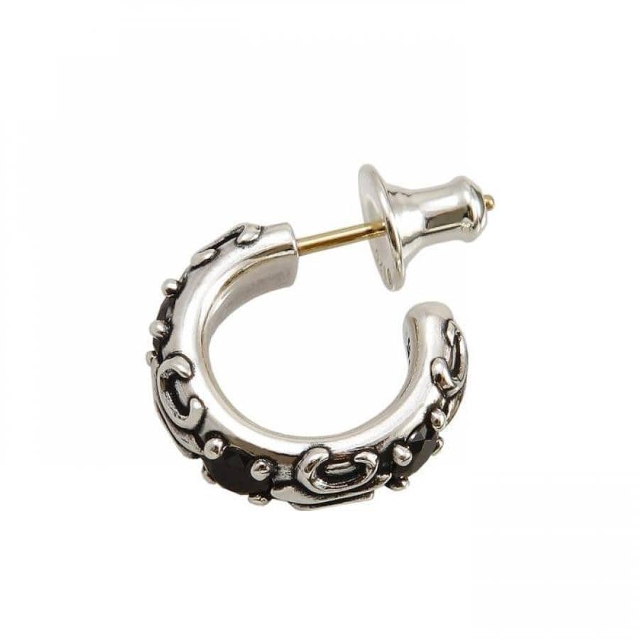 F.D.L. HOOP ピアス BLACKENED/BLACK