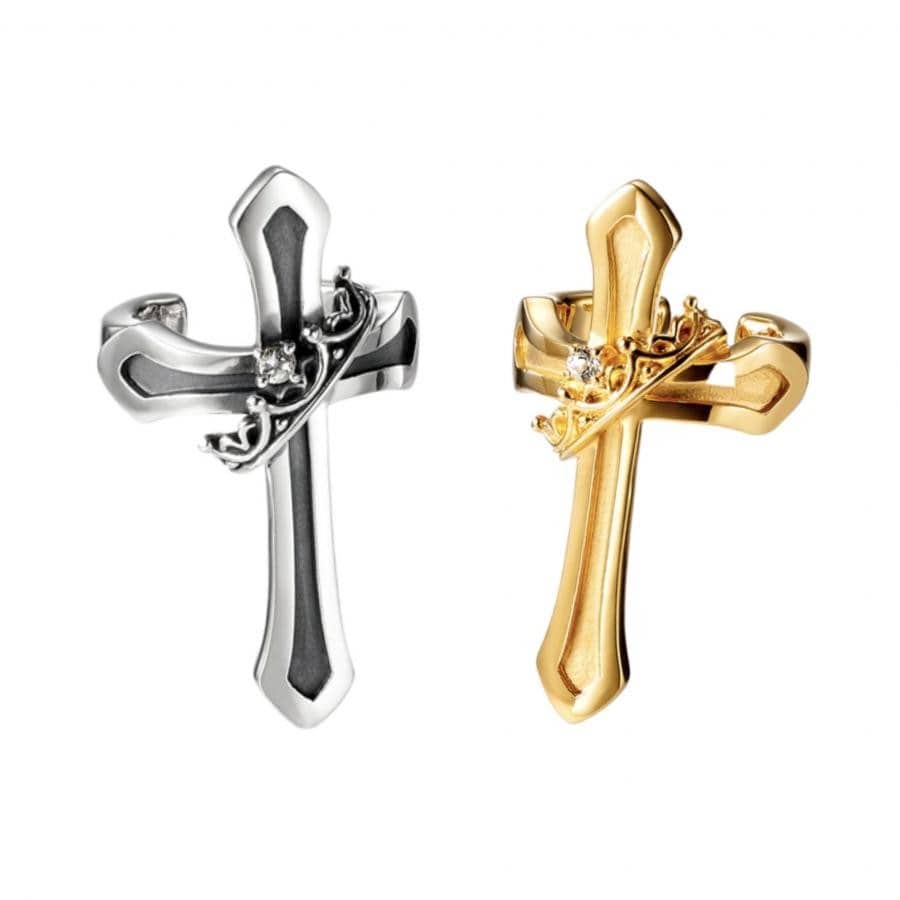 CROSS with CROWN イヤーカフ GOLDFINISH
