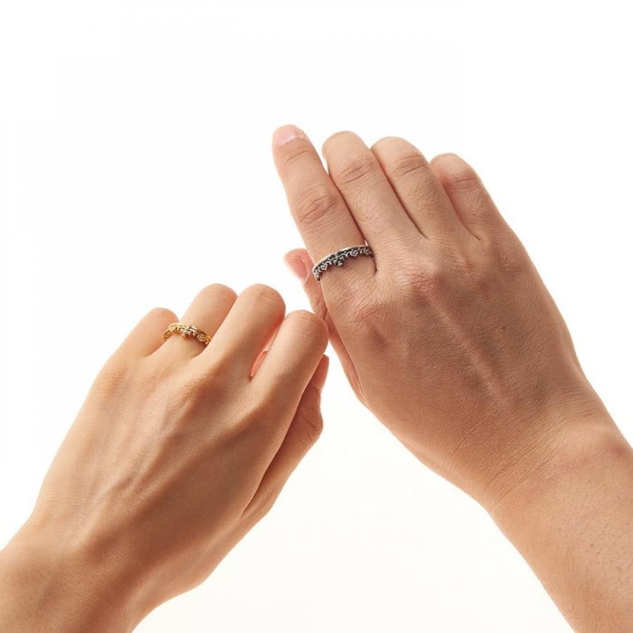 CORONATION リング BLACKENED/DIAMOND 9号