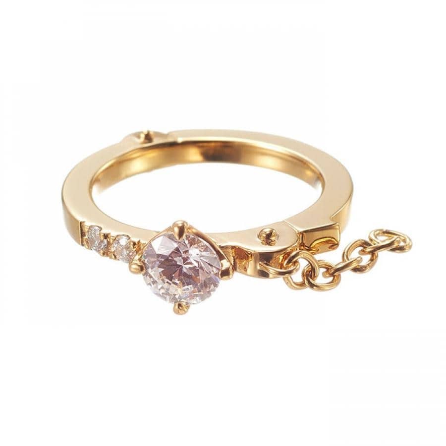 SANCTUARY リング GOLDFINISH/CLEAR 11号