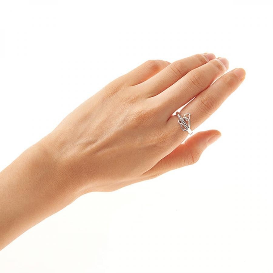 LUV&HATE リング WHITE TOPAZ 11号