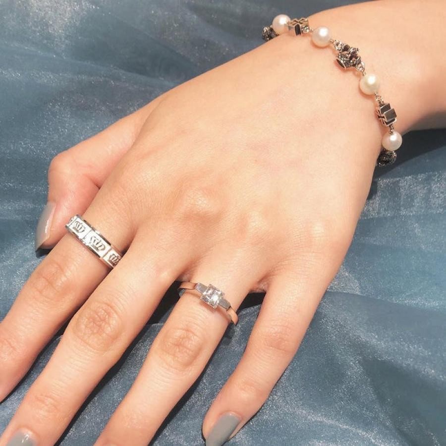 OBSESSION リング SHINY/WHITE LL(21号)