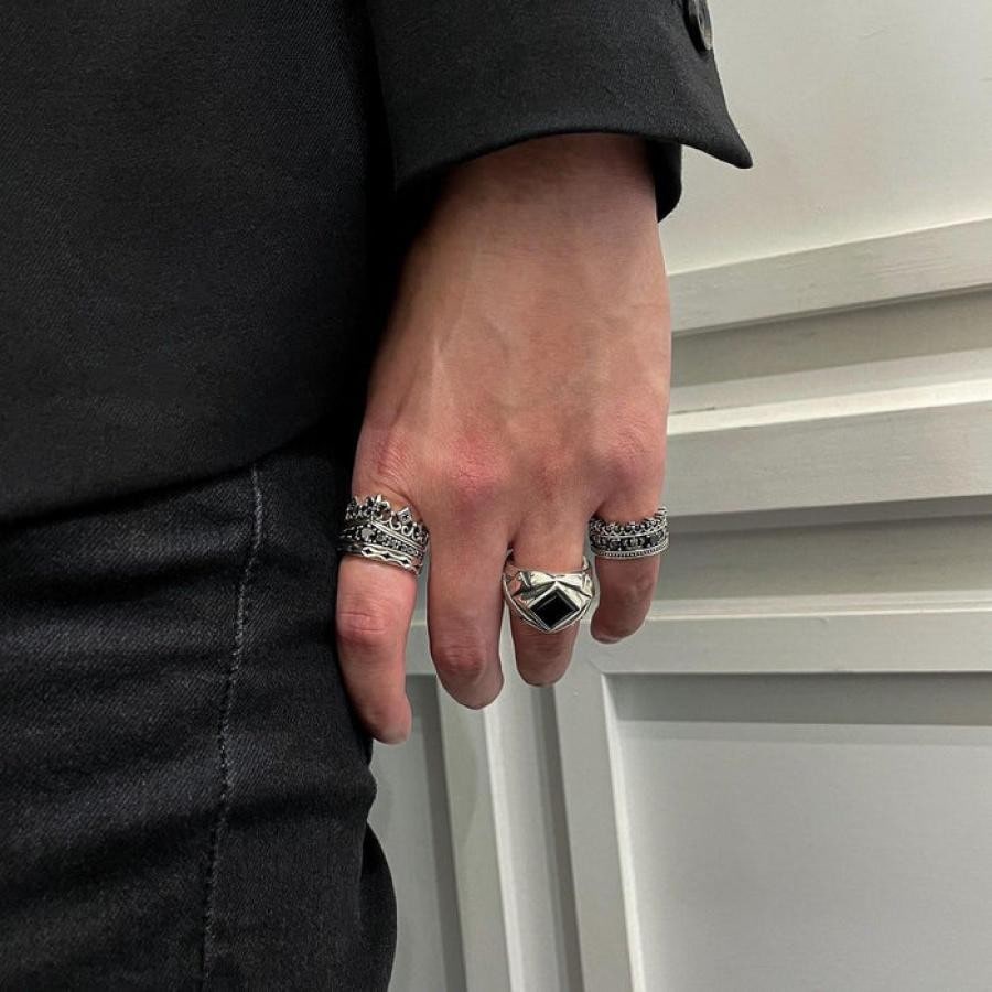 GALIANA リング BLACK S(9号)