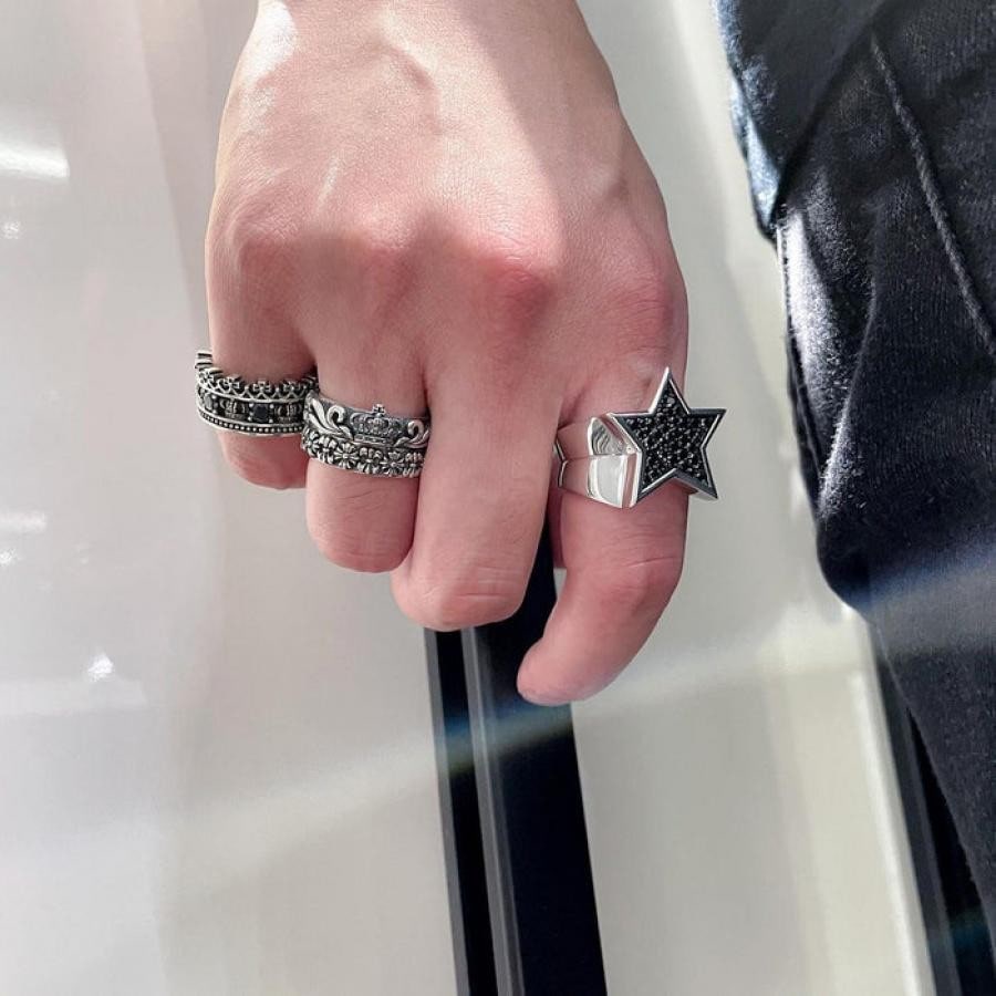 GALIANA リング BLACK LL(約21号)