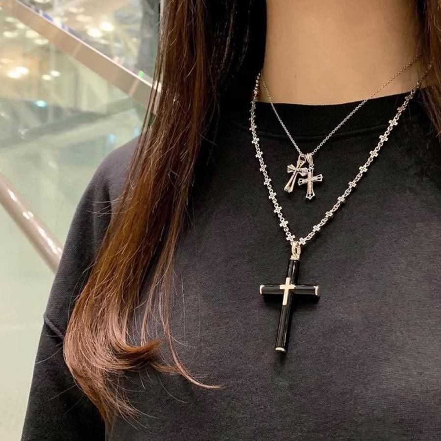 PHANTOM CROSS ネックレス GOLDFINISH/BLACK 50cm