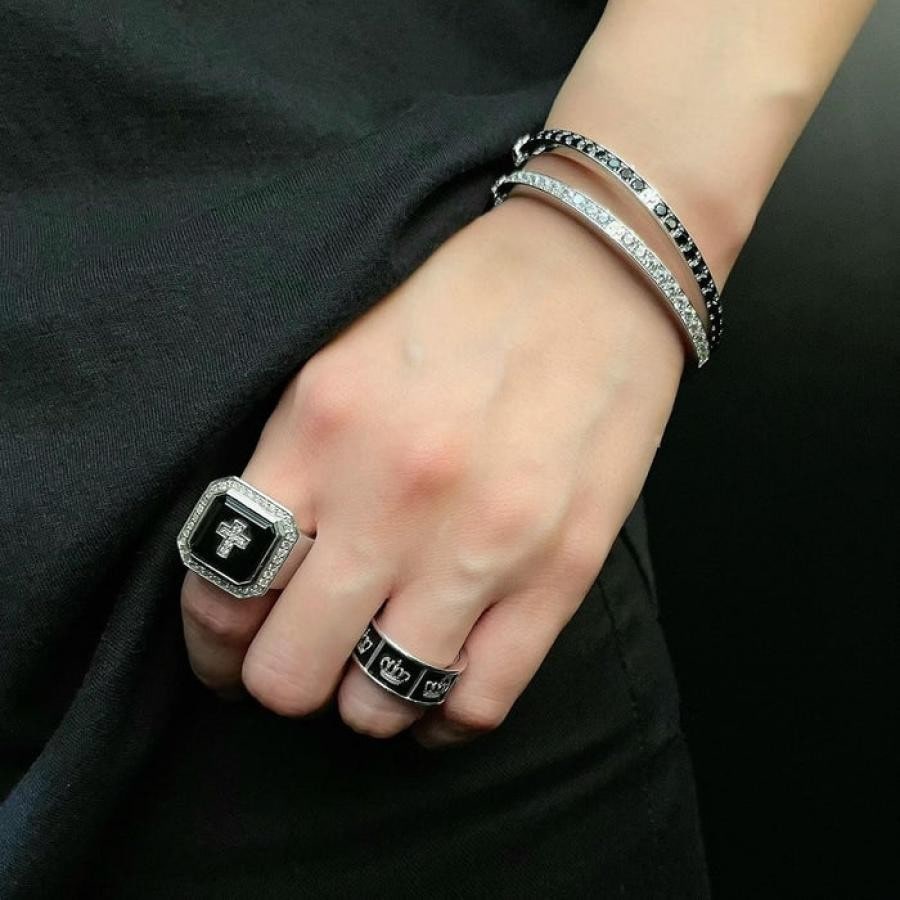 SUPERB STONE バングル SHINY/BLACK S