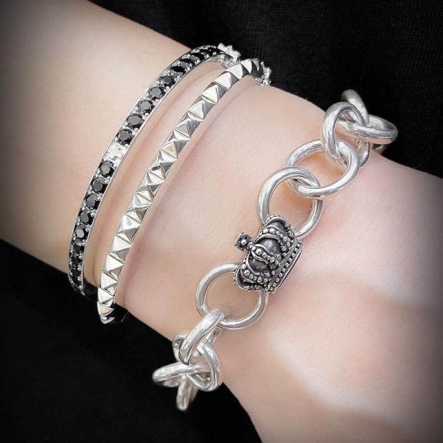 SUPERB STONE バングル GOLDFINISH/CLEAR S