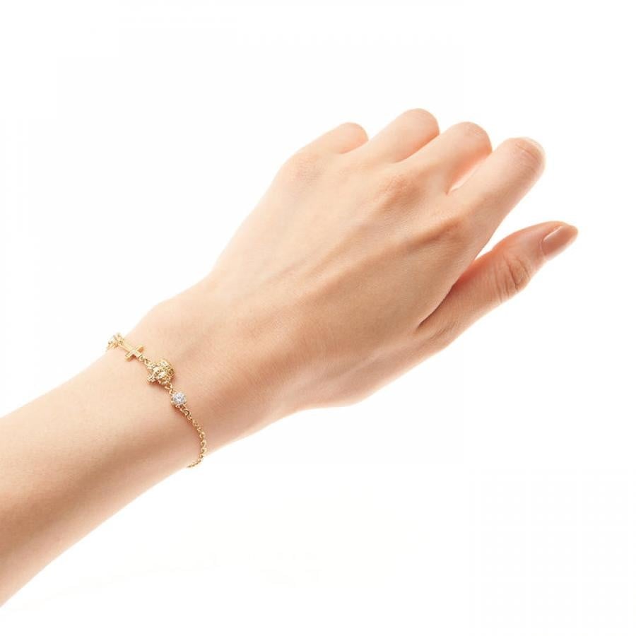 CHARLES ブレスレット GOLDFINISH/BLACK M