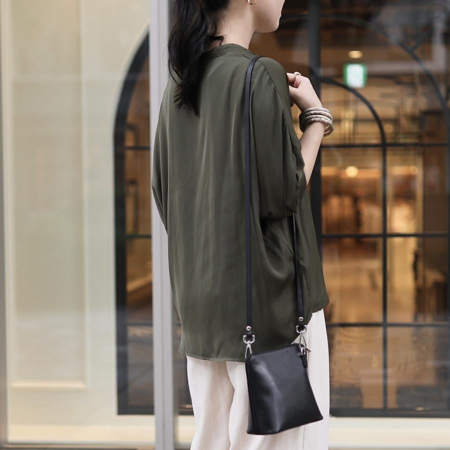 サテンドルマントップス ホワイト F