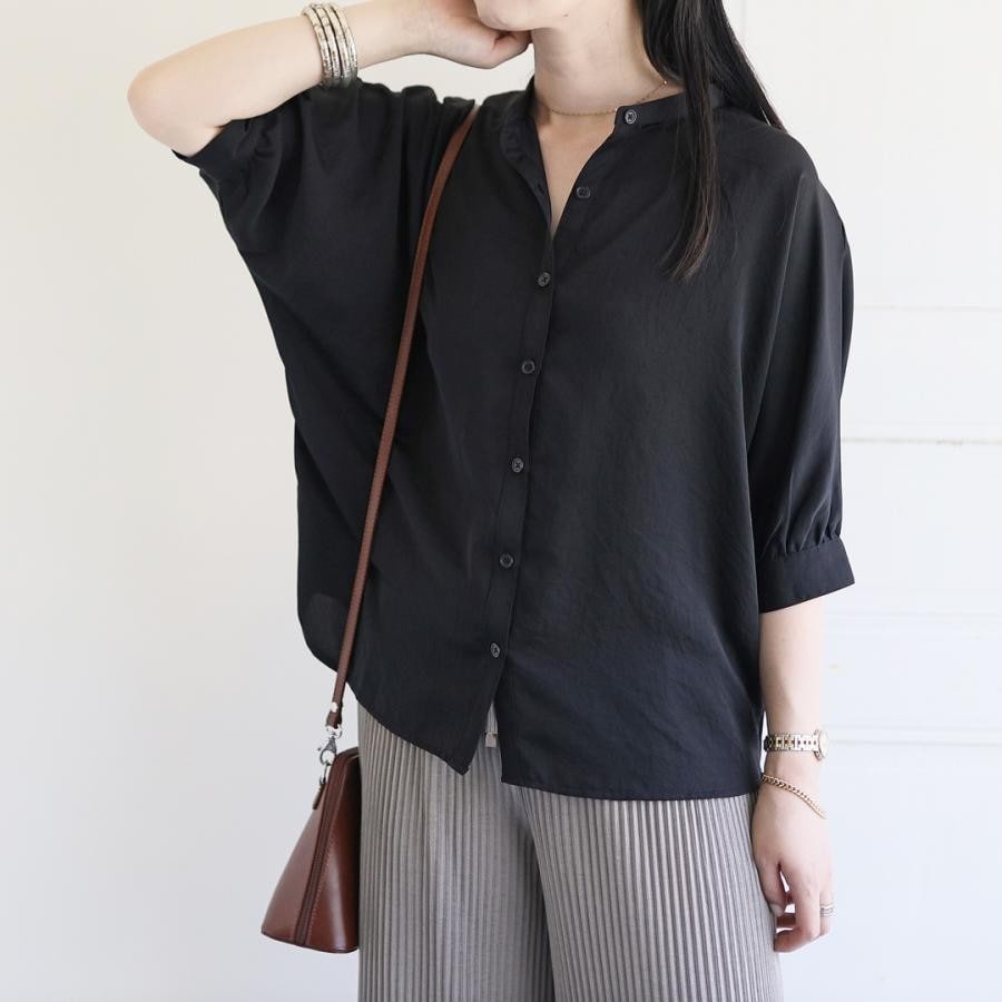 サテンドルマントップス ホワイト F