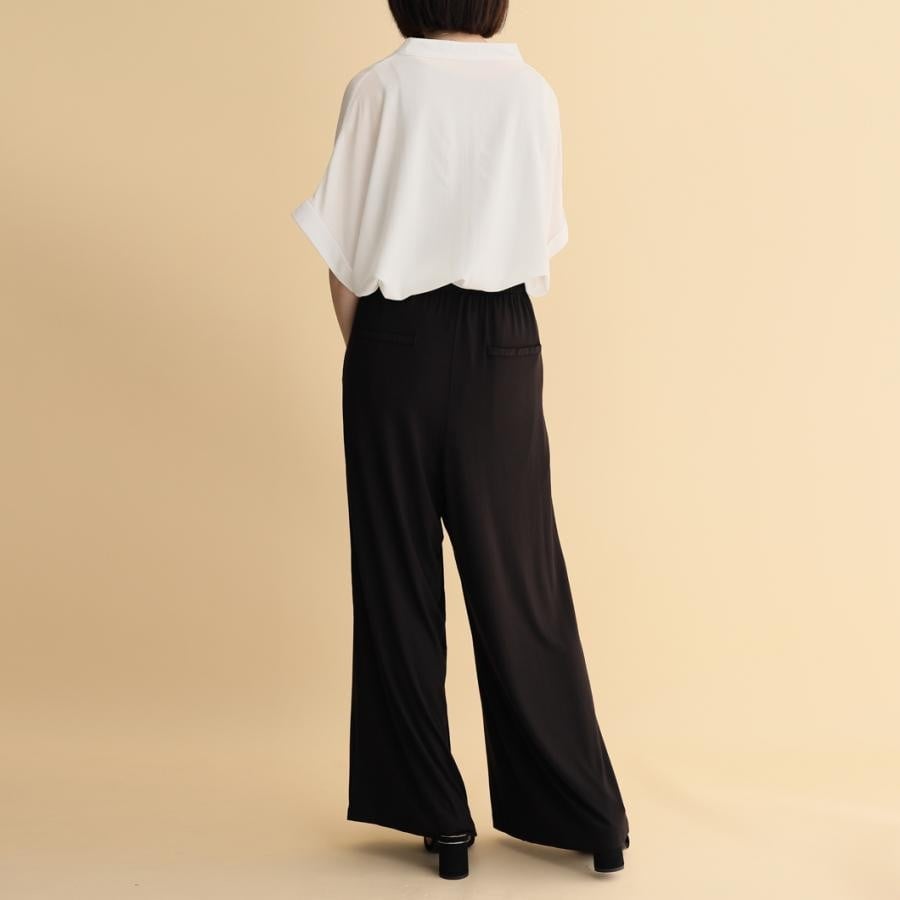 うるすべシリーズのワイドパンツ 黒 F