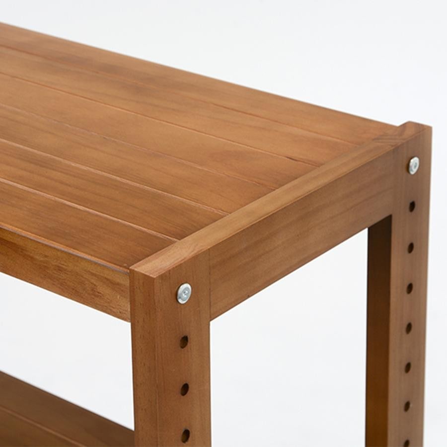 5段ラック×60cm幅 ホワイト×ライトブラウン