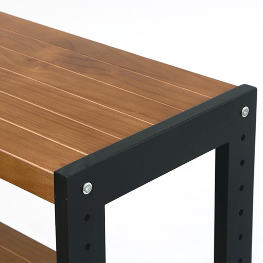 5段ラック×60cm幅 ホワイト×ライトブラウン